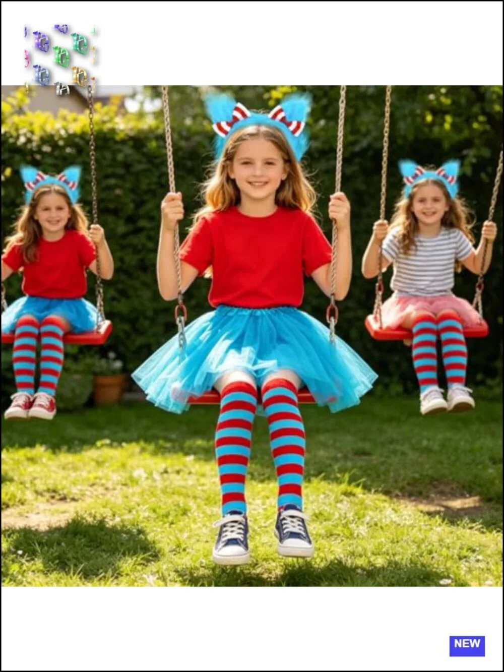 Girls Halloween Costume Tutu Skirt Set 4pcs Dress Up